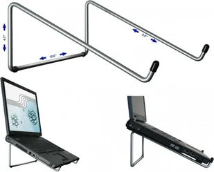 R-Go Tools rgosc010 Basic Laptop Stand Silver Srebrny RGOSC010 - Części i akcesoria do laptopów - miniaturka - grafika 3