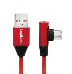 LogiLink micro USB 0.3m kątowy czerwony CU0149 - Kable USB - miniaturka - grafika 4