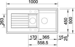Blanco ZIA 6S ANTRACYT 514740 - Zlewozmywaki - miniaturka - grafika 6