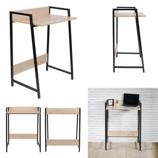 Biurko Gemini naturalne/czarne - Biurka - miniaturka - grafika 3