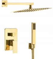 Zestawy prysznicowe - ZN6 Deszczownica Złota Zestaw Podtynkowy Prysznic - miniaturka - grafika 1