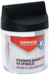 OFFICE PRODUCTS Pojemnik magn. na spinacze OFFICE PRODUCTS, okrągły, bez spinaczy, transparentny 18184411-99 - Pojemniki biurowe - miniaturka - grafika 2