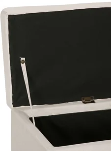 vidaXL Ławka ze schowkiem, 116 cm, kremowa, poliester vidaXL - Ławki do przedpokoju - miniaturka - grafika 8