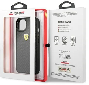 Ferrari FEHCP13SFCABK iPhone 13 mini 5,4" czarny/black hardcase On Track Real Carbon hurtel-79798-0 - Etui i futerały do telefonów - miniaturka - grafika 8