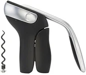 Korkociągi i otwieracze - Oxo Steel pionowy korkociąg ze zdejmowanym nóż do folii, srebrny 11147600UK - miniaturka - grafika 1