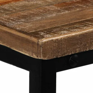 vidaXL Stolik konsola, lite drewno tekowe z odzysku, 90 x 30 x 76 cm - Konsole i sekretarzyki - miniaturka - grafika 8