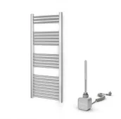 Grzejniki łazienkowe - WARMTEC Grzejnik łazienkowy elektryczny 45 x 115 cm ENCANTO Warmtec chrom ENCANTO-450X1150-C-EL - miniaturka - grafika 1