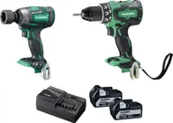 Zestawy elektronarzędzi - HITACHI wkrętarka 18V DS18DBSL+WR18DBDL2 2x5,0Ah+ładowarka KC18DPLWDZ KC18DPLWDZ - miniaturka - grafika 1