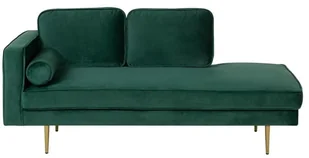 Beliani Szezlong welur szmaragdowy lewostronny MIRAMAS - Szezlongi - miniaturka - grafika 2