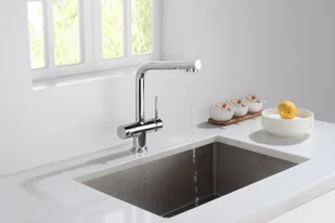 Blue Water Bateria czterodrożna z wylewką 360 Crystal Chrom Crystal chrom - Baterie kuchenne - miniaturka - grafika 2