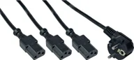 Kable - InLine Kabel zasilający Kabel zasilający koniczynka do laptopa Y-Power 1x typu F wtyk do wtyczki IEC 3x czarny 5m 16657I - miniaturka - grafika 1