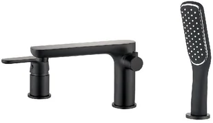 Kuchinox Bateria wannowa 3-otw. czarna DIMA BQD 713D - Baterie wannowe i prysznicowe - miniaturka - grafika 2