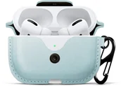 Akcesoria do słuchawek - Twelve South AirSnap Pro Etui Skórzane do AirPods Pro (Slate Blue) 12-1969 - miniaturka - grafika 1