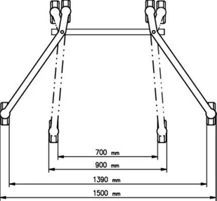 d 722 DENTA Dźwignik chwytak beczki stalowe 200l z wytł kraw.,podwozie przestawne podnoszenie 0-1060mm 72278434 78434-uniw - Wózki magazynowe - miniaturka - grafika 3