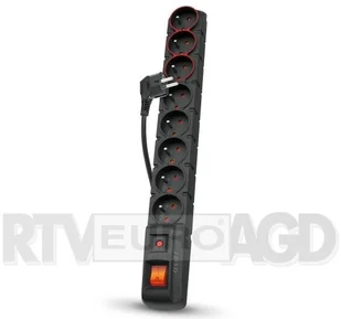 HSK Listwa zasilająca Acar S8 DUAL 3m czarna LZACLZ830090 - Listwy zasilające - miniaturka - grafika 2