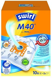Swirl m 40 (m 54) Micropor Plus Worki Do Odkurzacza Miele z Filtrem Antyalergicznym, 10 Sztuk, Biały/Żółty M 40 (M 54) - Akcesoria do odkurzaczy - miniaturka - grafika 2
