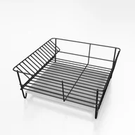 Suszarki do naczyń - Altom SUSZARKA ZLEWOZMYWAKOWA KWADRAT 32CM CZARNA Z TACKĄ 5906551041873 - miniaturka - grafika 1