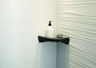 Deante VITAL UCHWYT CZARNY NAROŻNY Z PÓŁKĄ - Akcesoria do armatury i ceramiki - miniaturka - grafika 4