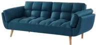 Sofy i kanapy - Vente-Unique pl 3-osobowa kanapa z funkcją spania rozkładana z tkaniny LOELINE - Kolor niebieski - miniaturka - grafika 1