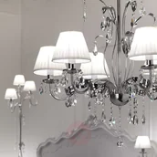 Lampy sufitowe - ONLI Żyrandol Jacqueline, 6-punktowy, biały - miniaturka - grafika 1