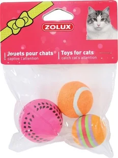 Zolux Zabawki dla kota 3 piłki różne 4 cm - Zabawki dla kotów - miniaturka - grafika 2