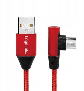 LogiLink micro USB 0.3m kątowy czerwony CU0149 - Kable USB - miniaturka - grafika 5