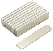 Magnesy - first4magnets Magnes neodymowy 50 x 10 x 1,5 mm grubości N35-3,6 kg pociągnięcie (10 szt.) F500-10 - miniaturka - grafika 1