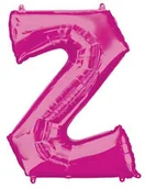 Balony i akcesoria - AMSCAN Balon foliowy różowa litera Z - 63 x 83 cm - 1 szt. 3545201 - miniaturka - grafika 1