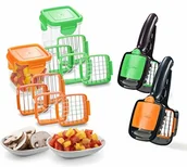 Siekacze tarki i szatkownice - Genius Nicer Dicer Quick | elementy w zestawie 2. Zestaw gratis | 14 | z owoców i warzyw Schneider | 5in1 | ręcznie format | w podróży znana z TV | NOWOŚĆ - miniaturka - grafika 1