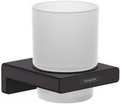 Kubki na szczoteczki do zębów - Hansgrohe AddStoris Kubek na szczoteczki do zębów czarny mat 41749670 - miniaturka - grafika 1