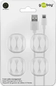 Pozostałe akcesoria sieciowe - goobay Organizer kabli klej 3M biały na 3 kable Goobay AKGB70373 - miniaturka - grafika 1
