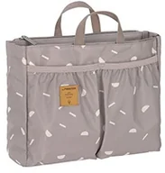 Torby i organizery dla mam - Lassig Organizer do wózka dziecięcego torba na pieluchy torba do przewijania mała kosmetyczka z podkładką do przewijania/multitalent organizer blokowy taupe - miniaturka - grafika 1
