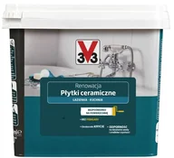 Farby do metalu - V33 Farba renowacyjna Płytki Ceramiczne 0 75 l biały - miniaturka - grafika 1