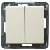 Wyłączniki światła i elektryczne - Ospel Sonata ecru łącznik świecznikowy ŁP-2R/m/27 ŁP-2R/m/27 - miniaturka - grafika 1