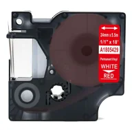 Dodatki do drukarek i skanerów - DYMO strefadrukarek.pl Taśma 1805429 winylowa 24mm x 5.5m czerwona biały nadruk - zamiennik | OSZCZĘDZAJ DO 80% - ZADZWOŃ! 730811399 PROMOCJA! RH-1805429 - miniaturka - grafika 1