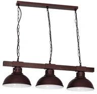 Lampy sufitowe - Luminex Lampa wisząca HAKON 3xE27/60W/230V brązowa - miniaturka - grafika 1