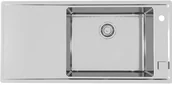 Zlewozmywaki - Alveus Stricto 30 Zlewozmywak stalowy jednokomorowy 98x47,2 cm prawa komora z ociekaczem i korkiem automatycznym satynowy 1124375 - miniaturka - grafika 1