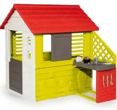 Place zabaw - inny Smoby Duży domek ogrodowy Nature z kuchnią 17 akc 18 - miniaturka - grafika 1