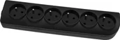 Przedłużacze i rozgałęźniki - Elgotech Listwa przedłużacza 6 gniazdowa z uziemieniem czarna GN-60-2 - miniaturka - grafika 1