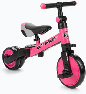 milly mally Milly Mally Rowerek 3w1 Optimus Pink - Rowerki trójkołowe - miniaturka - grafika 3