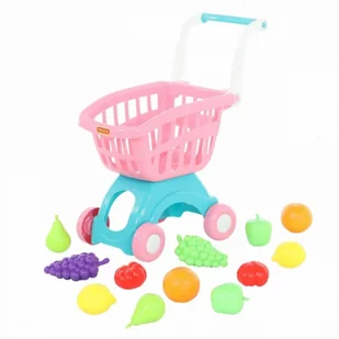 Wader Quality Toys Wózek na zakupy z akcesoriami Wader QT 71378 - Zabawy w naśladowanie dorosłych - miniaturka - grafika 3