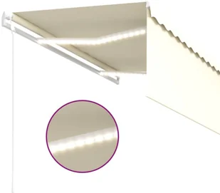 VidaXL Lumarko Automatyczna markiza z zasłoną, LED i czujnikiem, 3,5x2,5 m 3069292 VidaXL - Markizy - miniaturka - grafika 7