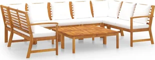 vidaXL 9-cz zestaw wypoczynkowy do ogrodu poduszki drewno akacjowe 3057620 - Meble ogrodowe - miniaturka - grafika 4