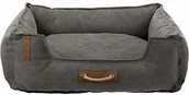 Legowiska dla psów - Trixie Föhr Be Nordic łóżko dla psa, 60 × 50 cm, ciemnoszare, dla psa - miniaturka - grafika 1