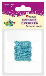 Sznurek koralików 2mm/2,5m.niebieskie - Dekoracje domu - miniaturka - grafika 3