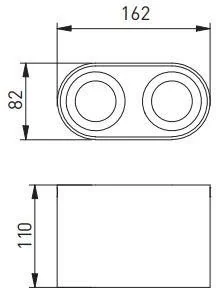 GTV OPR.sufitowa tuba okrągła GU10 2X ruchoma BIAŁA SENSO DUO podwójna aluminium IP20 (20) [OH36 CHLOE SENSA] - Lampy pozostałe - miniaturka - grafika 4