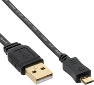Kable komputerowe i do monitorów - InLine Kabel USB USB A microUSB A 0.3m czarny 31703F 31703F - miniaturka - grafika 1