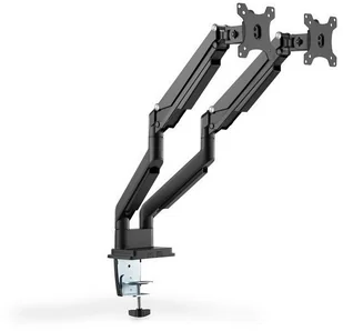 Digitus Ramię biurkowe podwójne z zaciskiem regulowane 2xLCD max. 32" max. 2x 9kg uchylno-obrotowe czarny DA-90395 - Uchwyty do monitorów - miniaturka - grafika 6