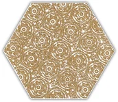 Płytki ceramiczne - Paradyż Shiny Lines Gold Heksagon Inserto F 19,8x17,1 - miniaturka - grafika 1