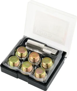 Yato ZESTAW NAPRAWCZY KORKÓW MISKI OLEJOWEJ M22 X 1,5 ZAWIERA 6 KORKÓW Z ALUMINIOWYMI PODKŁADKAMI ORAZ DEDYKOWANY GWINTOWNIK - Narzędzia warsztatowe - miniaturka - grafika 2